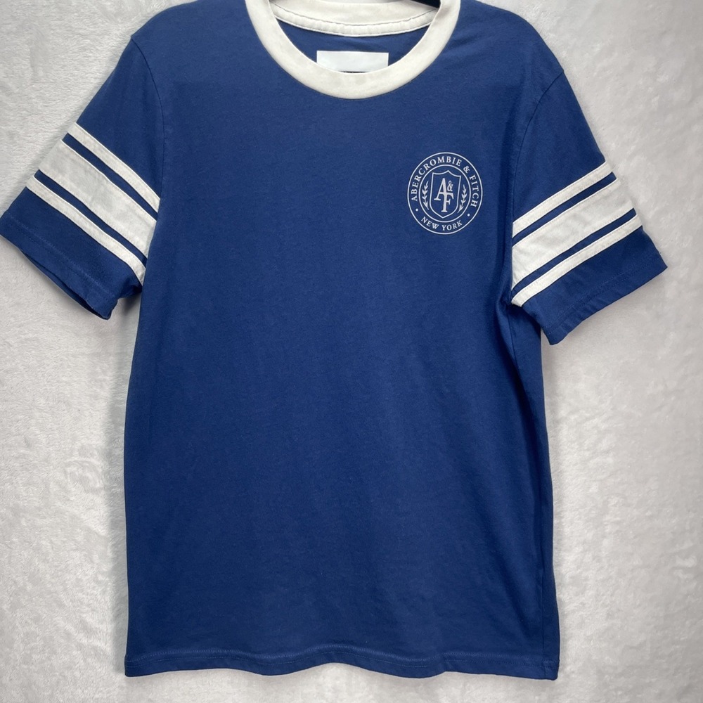 Abercrombie Kids Ringer Tee Boys 13/14 Blue